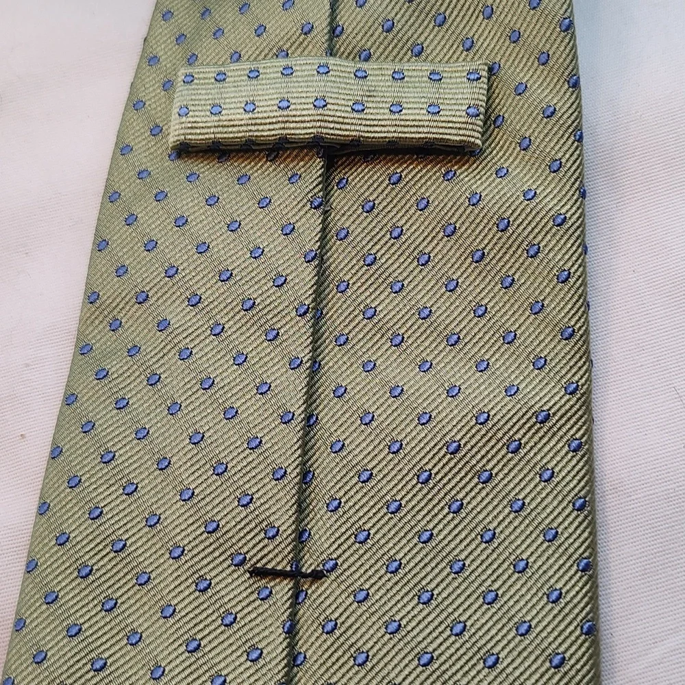 Polka dot Land's End tie lot x 2, blues, green, red